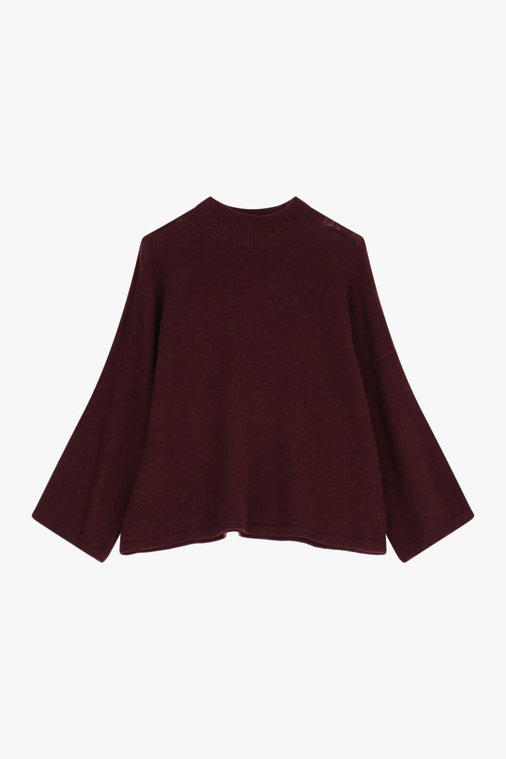 Maglione con ampie maniche e collo alto MARSALA IMPERIAL.