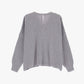 MAGLIONE COLLO A V MANICHE LUNGHE M734724116 GRIGIO IMPERIAL.