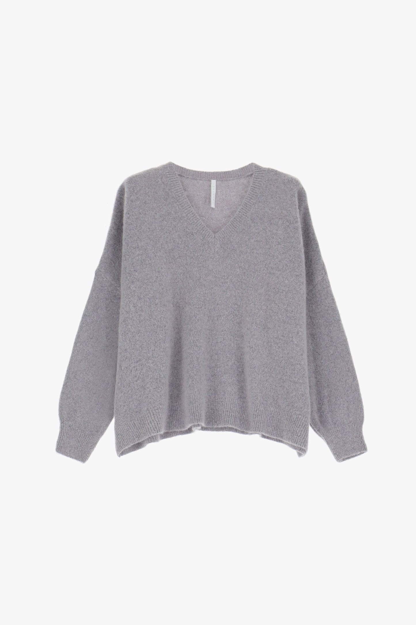 MAGLIONE COLLO A V MANICHE LUNGHE M734724116 GRIGIO IMPERIAL.