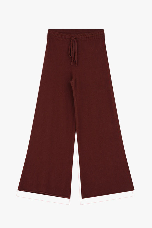 PANTALONI AMPI IN MAGLIA CON COULISSE P3025789 MARSALA IMPERIAL.