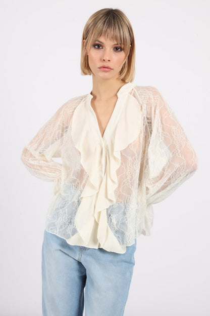 CAMICIA IN PIZZO SUSY MIX